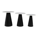Nolan Black Table Set 3pc - Ornate Home