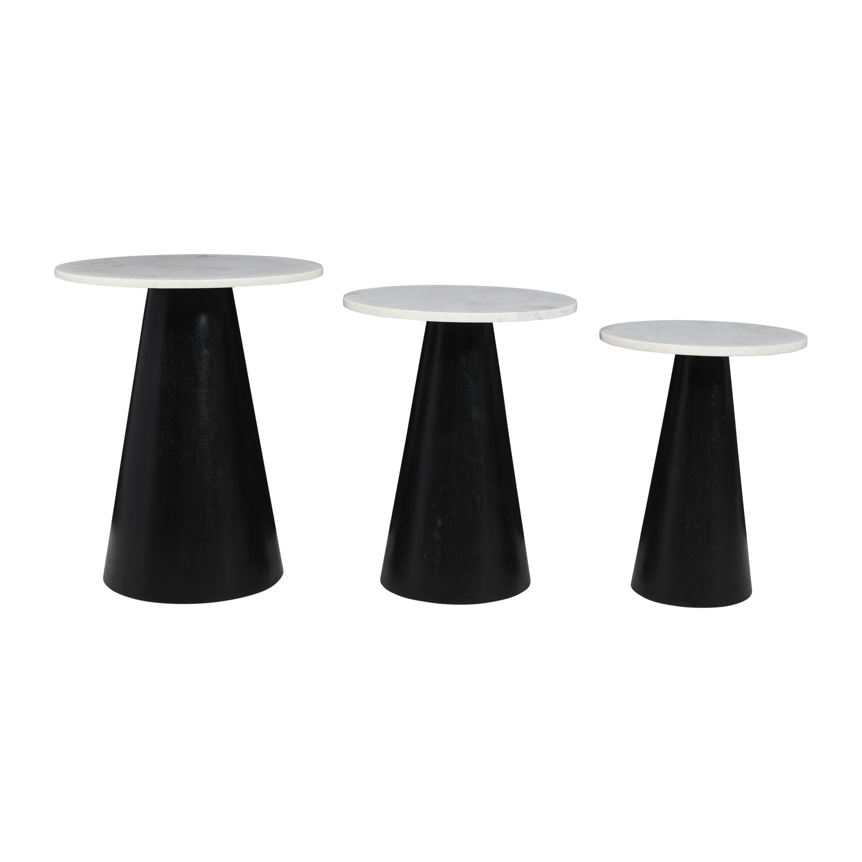 Nolan Black Table Set 3pc - Ornate Home