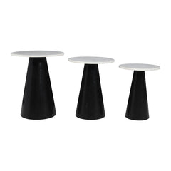 Nolan Black Table Set 3pc - Ornate Home