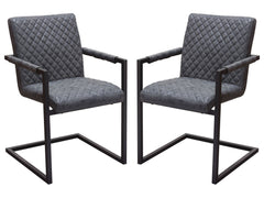 Nolan Charcoal Dining Chairs (Set of 2) - Ornate Home
