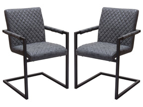 Nolan Charcoal Dining Chairs (Set of 2) - Ornate Home