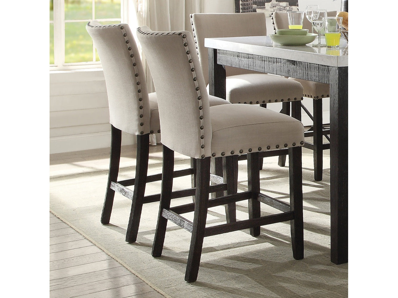 Nolan Counter Height Chair (Set-2) - Ornate Home