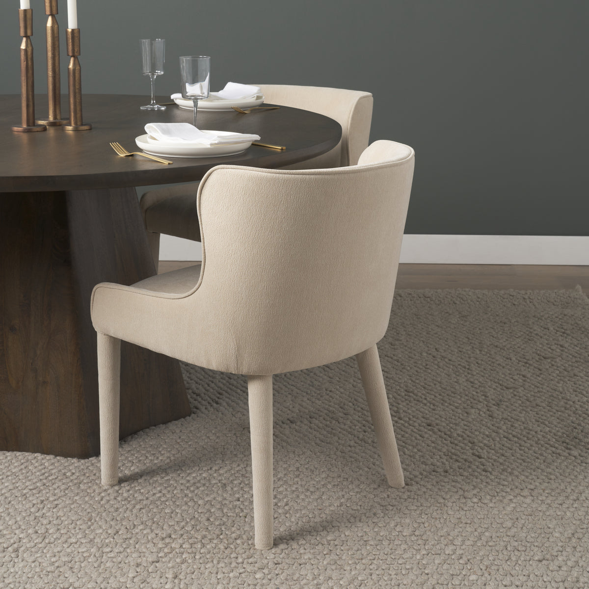 Nolan Cream Wingback Dining Side Chair (Set of 2) - Ornate Home