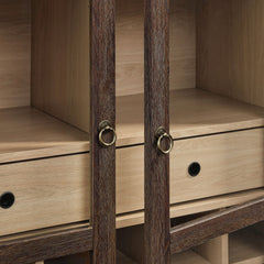 Nolan Dark Walnut Arched Bar Cabinet - Ornate Home
