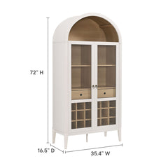 Nolan Ivory Arched Bar Cabinet - Ornate Home