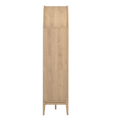 Nolan Light Oak Arched Bar Cabinet - Ornate Home