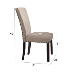 Nolan Linen/Weathered Black Side Chair (Set of 2) - Ornate Home