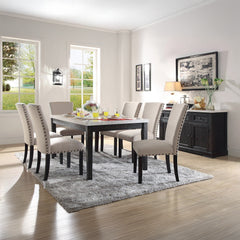 Nolan Linen/Weathered Black Side Chair (Set of 2) - Ornate Home
