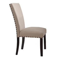 Nolan Linen/Weathered Black Side Chair (Set of 2) - Ornate Home