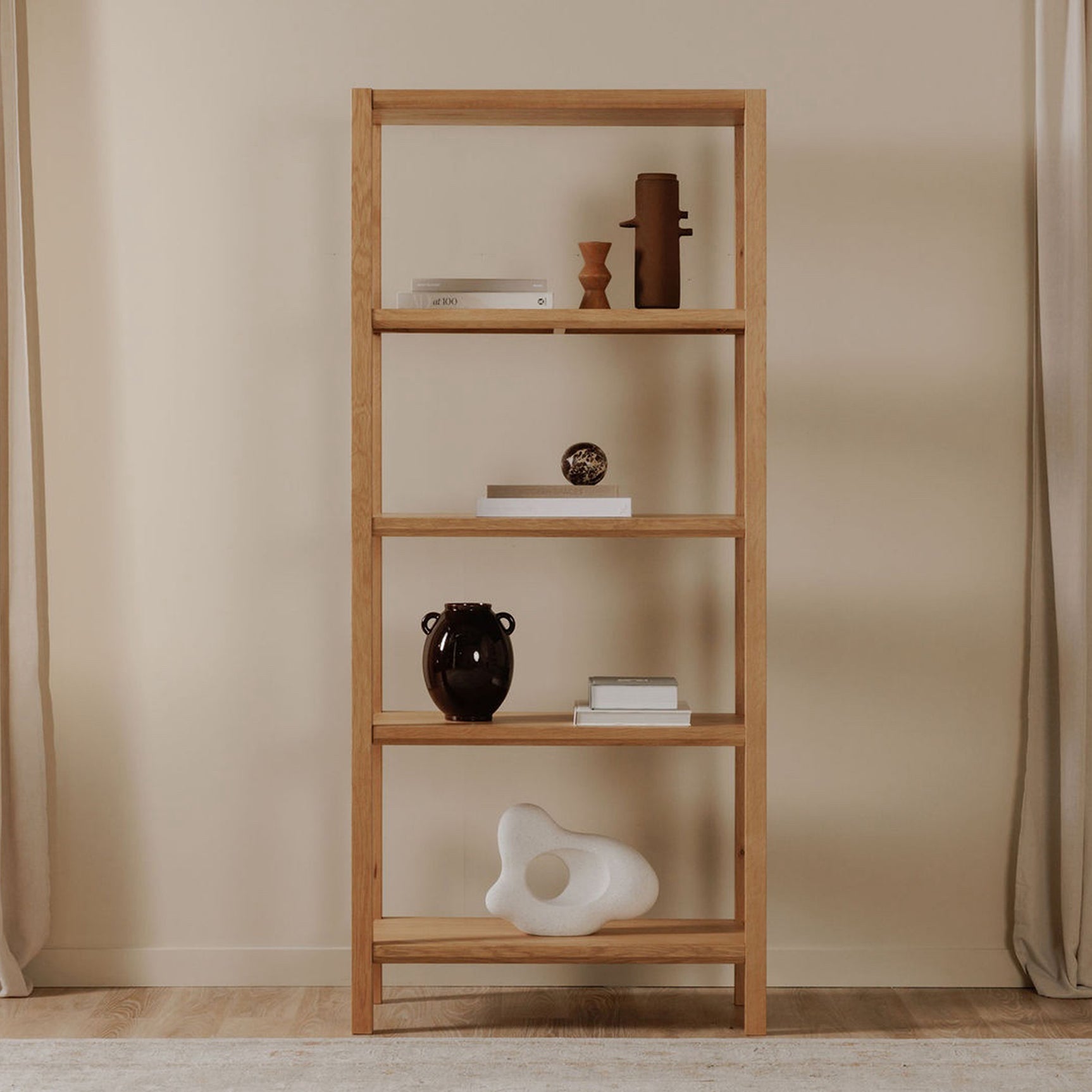 Nolan Natural Bookcase - Ornate Home