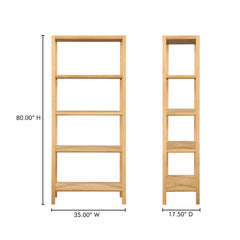 Nolan Natural Bookcase - Ornate Home