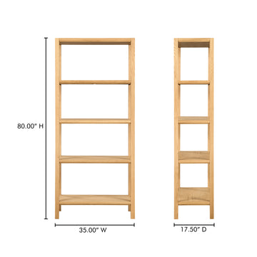 Nolan Natural Bookcase - Ornate Home