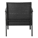 Noli Patio 2-Person Seating Group with End Table with Cream Cushions - Ornate Home