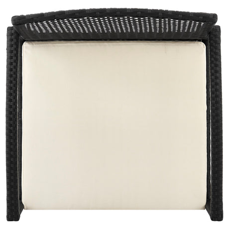 Noli Patio 2-Person Seating Group with End Table with Cream Cushions - Ornate Home