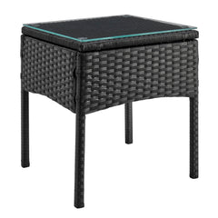 Noli Patio 2-Person Seating Group with End Table with Cream Cushions - Ornate Home