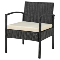 Noli Patio 2-Person Seating Group with End Table with Cream Cushions - Ornate Home