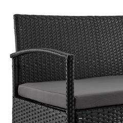 Noli Patio 4-Person Conversation Set with Coffee Table with Grey Cushions - Ornate Home