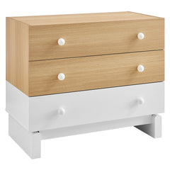 Nolia Oak/White 3-Drawer Color Block Dresser - Ornate Home