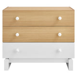 Nolia Oak/White 3-Drawer Color Block Dresser - Ornate Home