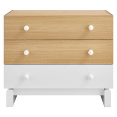 Nolia Oak/White 3-Drawer Color Block Dresser - Ornate Home