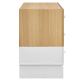 Nolia Oak/White 3-Drawer Color Block Dresser - Ornate Home
