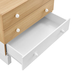 Nolia Oak/White 3-Drawer Color Block Dresser - Ornate Home
