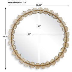 Nolina Gold Round Mirror - Ornate Home