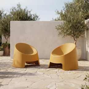 Nolla Yellow Outdoor Accent Chair (Set of 2) - Ornate Home