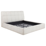 Nollet Cream 48-inch Upholstered California King Platform Bed - Ornate Home