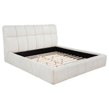 Nollet Cream 48-inch Upholstered Eastern King Platform Bed - Ornate Home