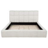Nollet Cream 48-inch Upholstered Eastern King Platform Bed - Ornate Home