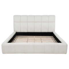 Nollet Cream 48-inch Upholstered Eastern King Platform Bed - Ornate Home