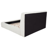 Nollet Cream 48-inch Upholstered Eastern King Platform Bed - Ornate Home