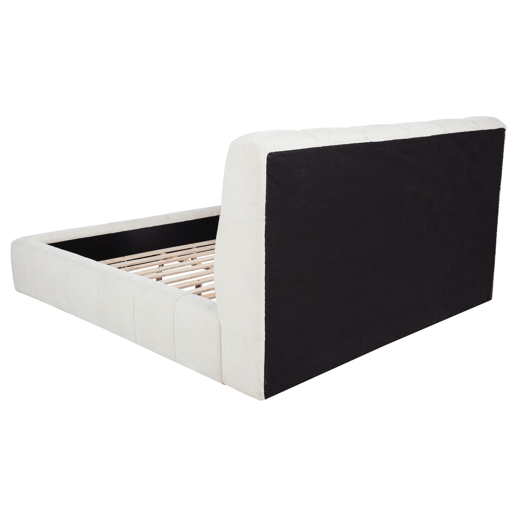 Nollet Cream 48-inch Upholstered Eastern King Platform Bed - Ornate Home