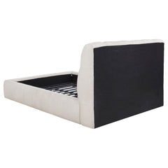 Nollet Cream 48-inch Upholstered Queen Panel Platform Bed - Ornate Home