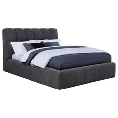 Nollet Grey 48-inch Upholstered Eastern King Platform Bed - Ornate Home