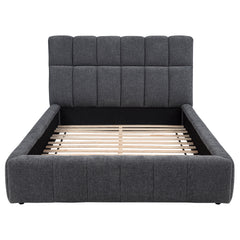 Nollet Grey 48-inch Upholstered Eastern King Platform Bed - Ornate Home
