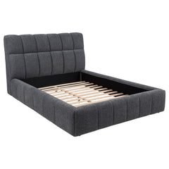 Nollet Grey 48-inch Upholstered Queen Panel Platform Bed - Ornate Home