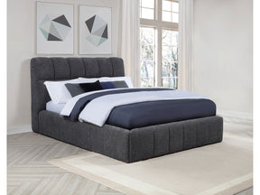 Nollet Grey 48-inch Upholstered Queen Panel Platform Bed - Ornate Home