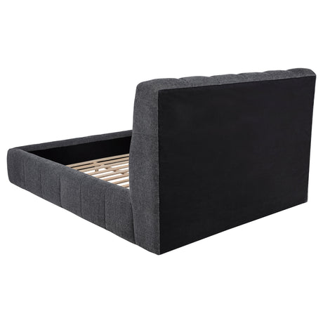 Nollet Grey 48-inch Upholstered Queen Panel Platform Bed - Ornate Home