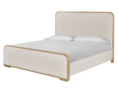 Nomad Ivory/White Oak Queen Bed - Ornate Home