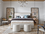 Nomad Ivory/White Oak Queen Bed - Ornate Home