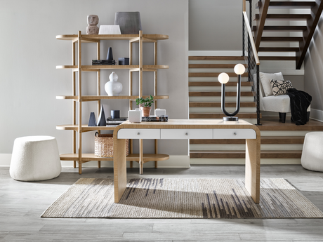 Nomad White Oak/Glacier Desk - Ornate Home