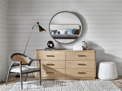 Nomad White Oak Six Drawer Dresser - Ornate Home