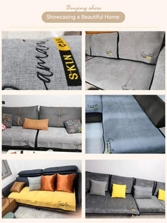 Non-Slip Cat Scratch Furniture Cover for Leather Sofas, Chenille Sofa Towels Covers II - Ornate Home