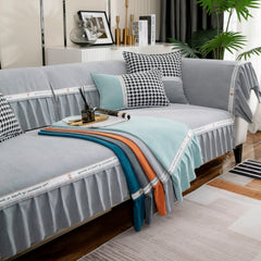 Non-Slip Chenille Sofa Slipcovers with Skirt, Best Pet Sofa Protector Cover, Furniture Covers for Pets - Ornate Home