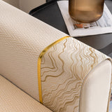 Non-Slip Couch Cover with Gold Trim, Sofa Slipcover for Sectional & Loveseat - Ornate Home