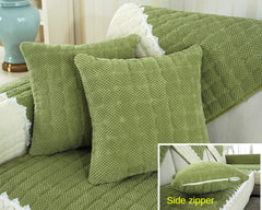 Non-Slip Sectional Couch Cover with Lace, Furniture Protector for Dogs, Pets, and Kids II - Ornate Home