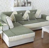 Non-Slip Sectional Couch Cover with Lace, Furniture Protector for Dogs, Pets, and Kids II - Ornate Home