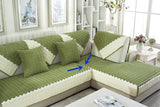 Non-Slip Sectional Couch Cover with Lace, Furniture Protector for Dogs, Pets, and Kids II - Ornate Home